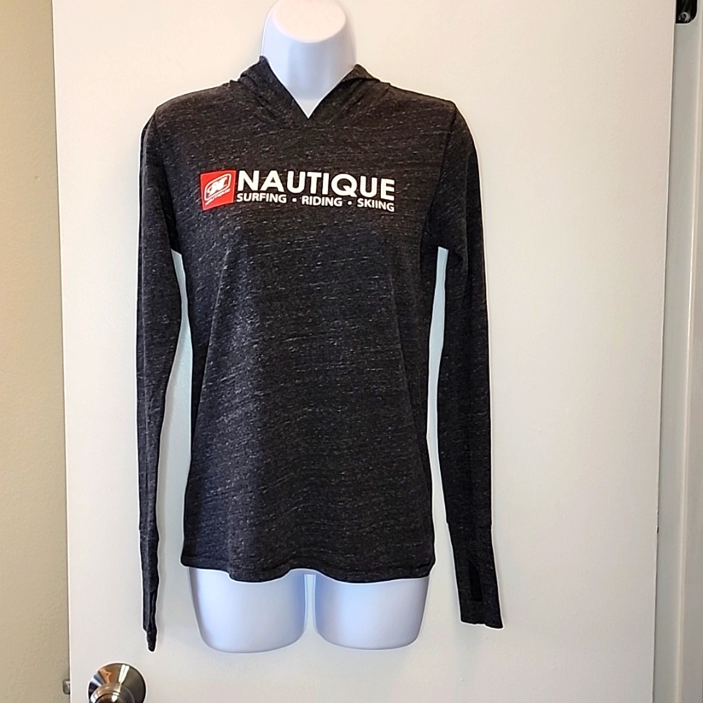 Nautique Boats Surfing Riding Skiing Long Sleeve Hoodie w Thumb Holes Size Small